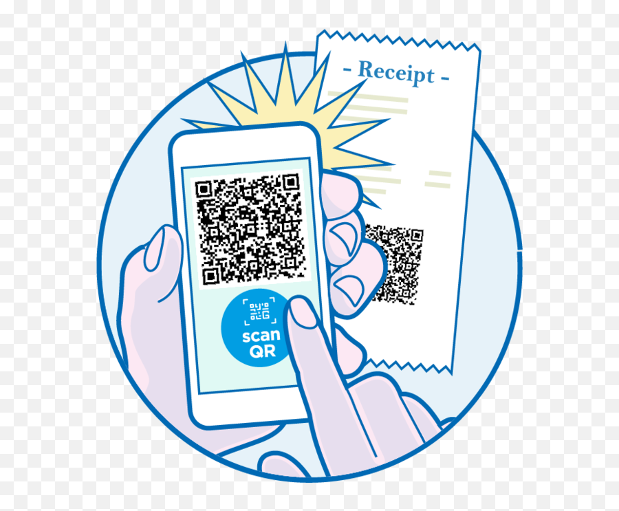 What To Do With A Popr Receipt Vatfreecom - Receipt Scan Illustration Png,Qr Code Png