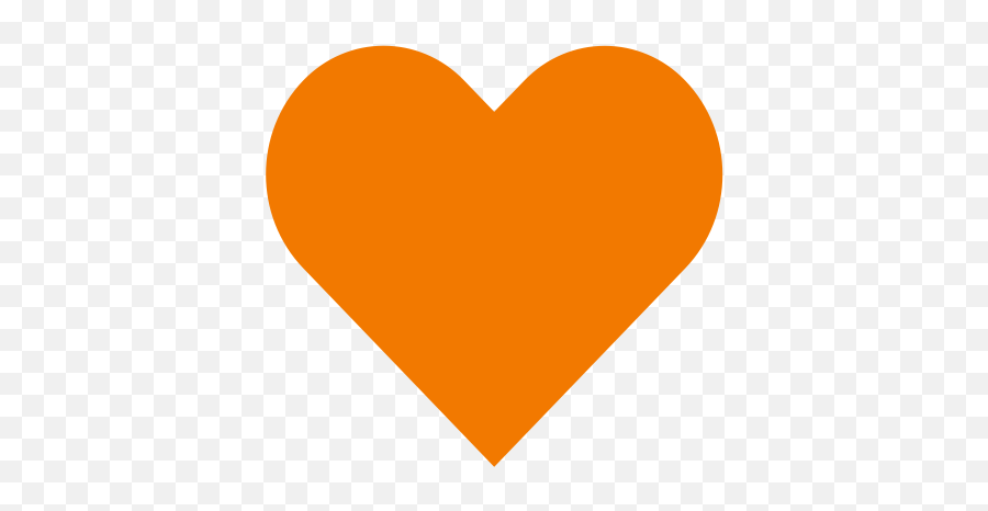 Orange Heart Icon - Orange Heart Clipart Png,Love Heart Icon