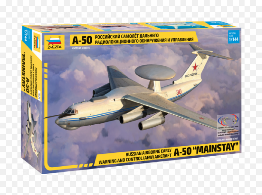 Plastic Kit Zvezda 1144 A - 50 Mainstay Russian Airbourne Early Warning And Awacs Zv7024 Zvezda 1 144 Beriev A50 Png,Parkzone Icon A5 Micro