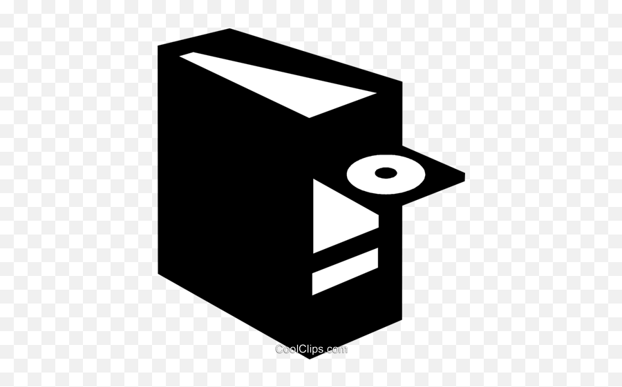 Computer With A Cd Rom Drive Royalty Free Vector Clip Art - Cd Drive In Cpu Clipart Png,Rom Icon