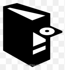 Computer With A Cd Rom Drive Royalty Free Vector Clip Art - Cd Drive In Cpu Clipart png
