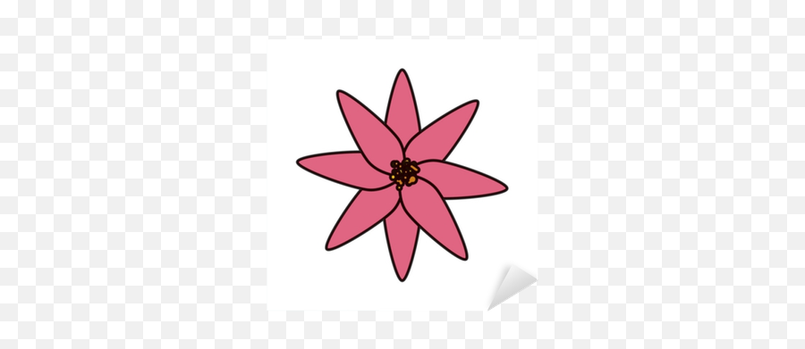 Sticker Beautiful Flower Decorative Icon - Pixersus Flower Png,Simple Flower Icon