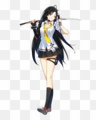 Ress Closers Yuri Seo Cleavage Gun Seifuku Sword Transparent Png