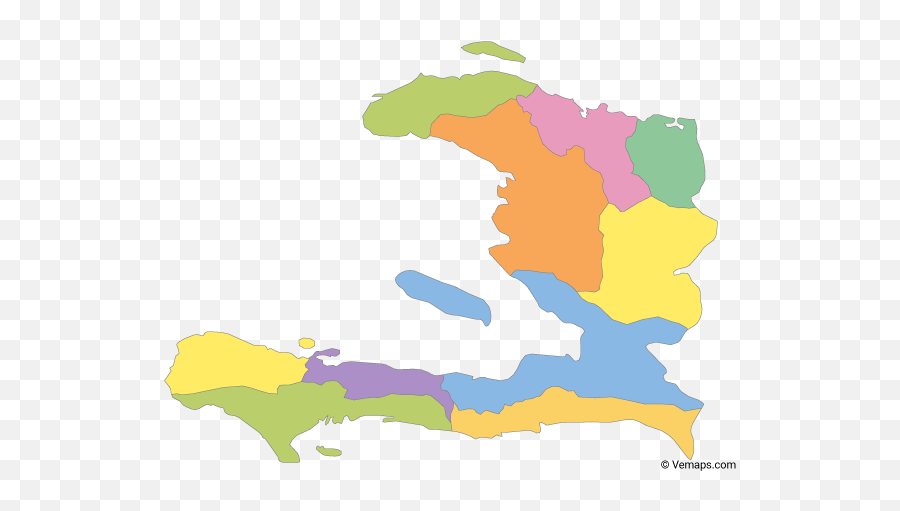 Multicolor Map Of Haiti With - Haiti Map Vector Png,Haiti Flag Png