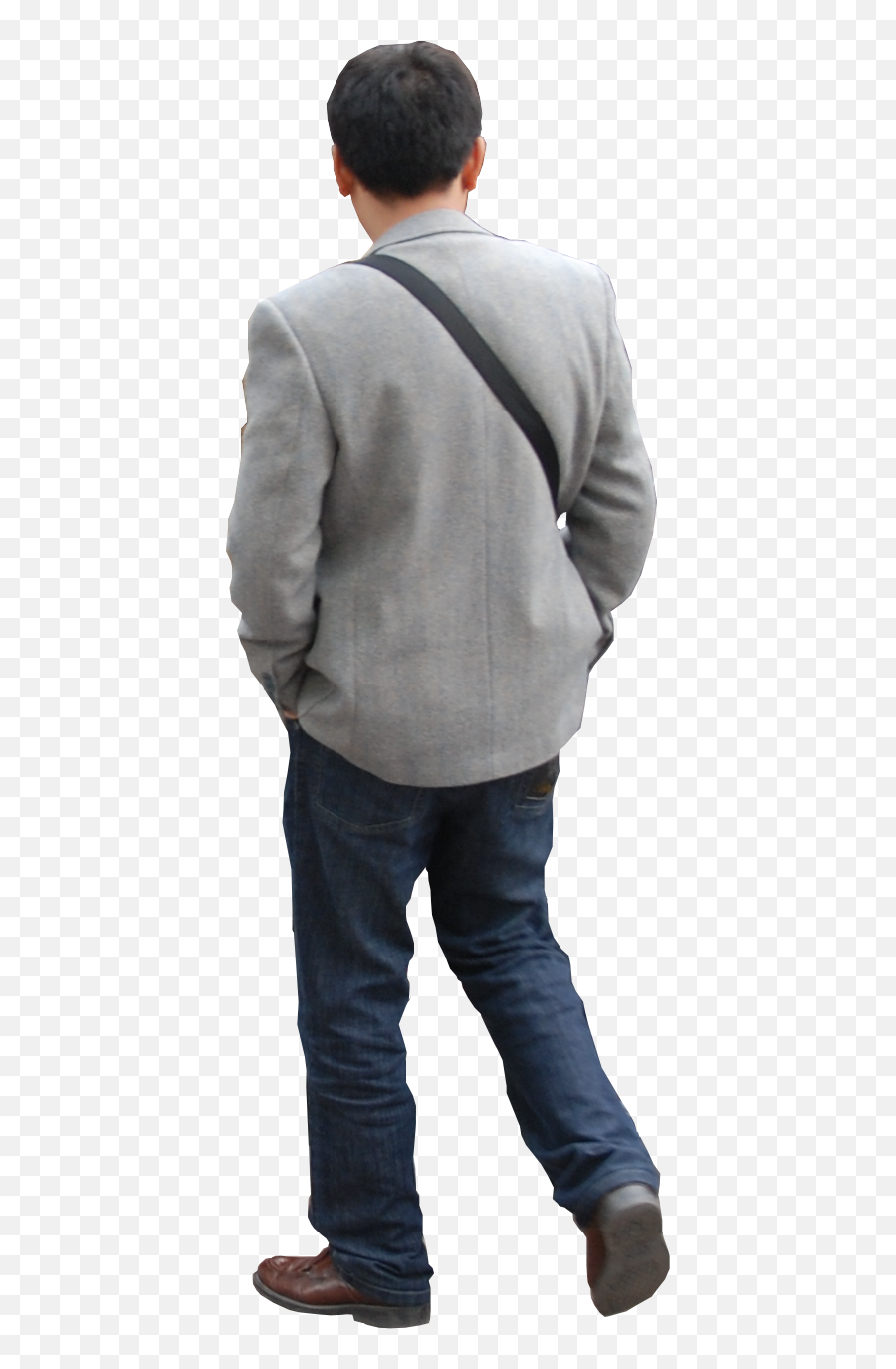 Free Cutout Photo Of A Man Walking Away Render People - Transparent Background Person Walking Png,Collar Png