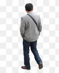 Free Cutout Photo Of A Man Walking Away Render People - Transparent Background Person Walking Png,Collar Png