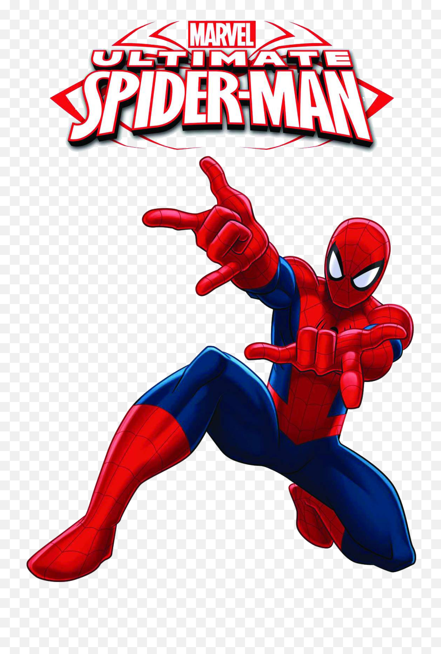 Ultimate Spiderman With Logo Clipart - Cartoon Spider Man Download Png,Spiderman Logo Images