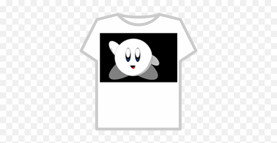 White Kirby Black Background - Roblox Roblox Trash Gang T Shirt Png,Kirby Transparent Background