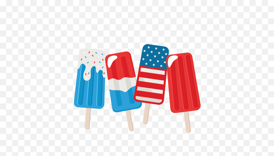 Patriotic Popsicle Set Svg Scrapbook Cut File Cute Clipart - 4th Of July Popsicle Clipart Png,Popsicle Png