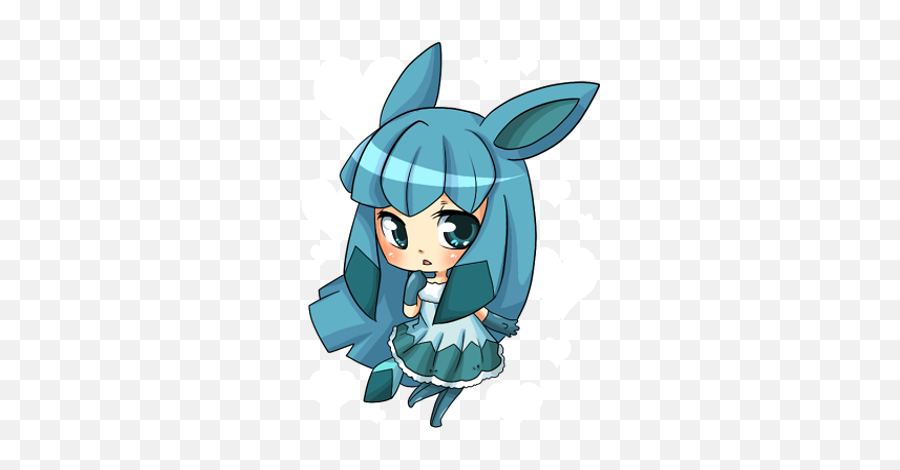 Porta - Treco Gijinkas Eevee E Suas Evoluções Glaceon Glaceon As A Human Girl Png,Glaceon Png