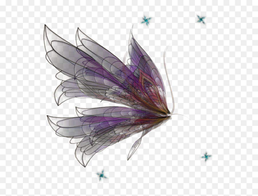 Download Hd Fairy Wings Side View Png Vector Freeuse - Transparent Fairy Wings Png,Realistic Angel Wings Png