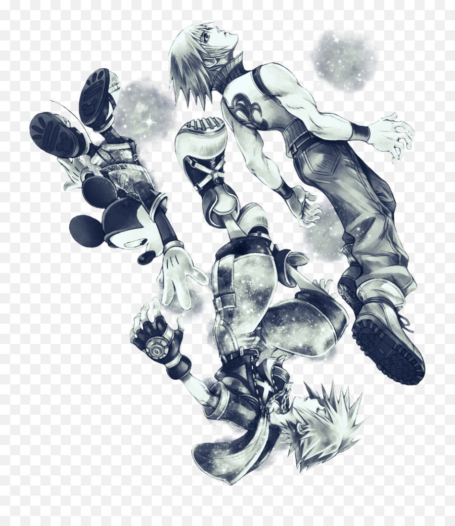 Dream Sora Kingdomhearts Riku Mickey Mickeymouse Ddd - Kingdom Hearts 3ds Cover Png,Riku Png