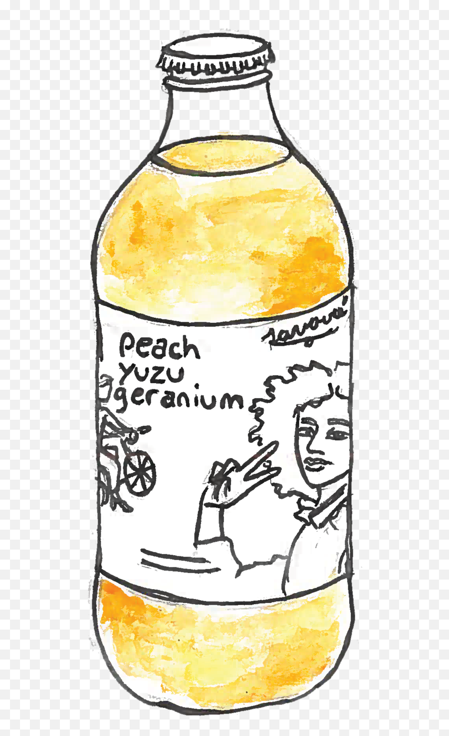 Peach Yuzu Geranium Soda - Glass Bottle Png,Sodas Png
