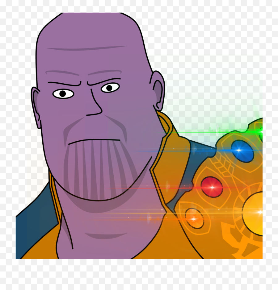 Face Thanos Clipart - Thanos Clip Art Png,Thanos Glove Png