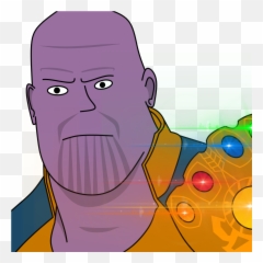 Face Thanos Clipart - Thanos Clip Art Png,Thanos Glove Png