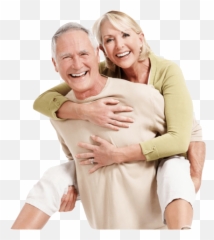Happy Old People Png Transparent - Elderly Couple