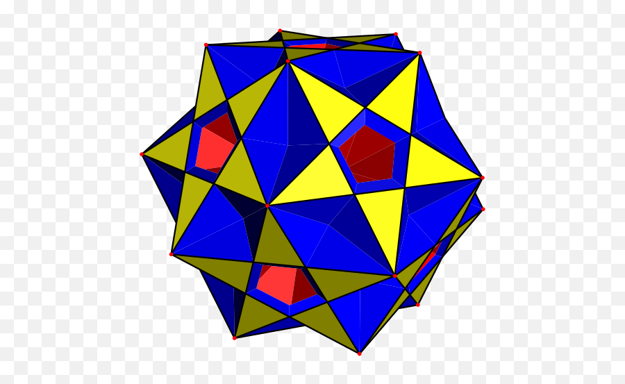 Complex Rhombidodecadodecahedron - Triangle Png,Blue Square Png