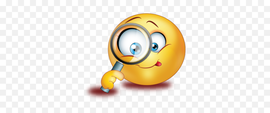 Inspector Magnifying Glass Emoji - Smiley Magnifying Glass Emoji Png,Glasses Emoji Png