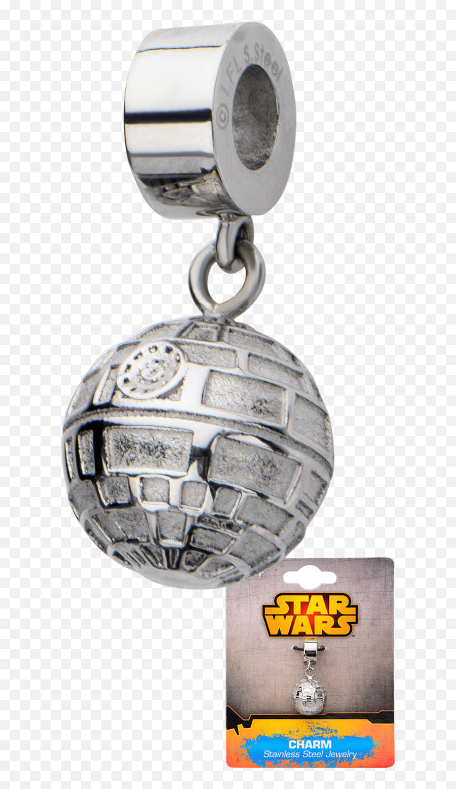 Download Star Wars Death Dangle Charm - Stainless Steel Starwars Charm Png,Death Star Transparent