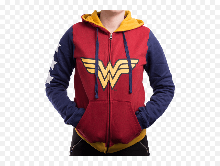 Women Wonder Woman Logo Womens Zip - Up Hoodie Sports Hoodie Png,Wonder Woman Logo Images