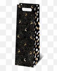 Black White Confetti Deer Wine Bag - Polka Dot Full Size Polka Dot Png,White Polka Dots Png
