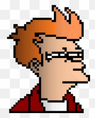 Fry Futurama Pixel Art Clipart - Pixel Art With Graph Png,Futurama Png