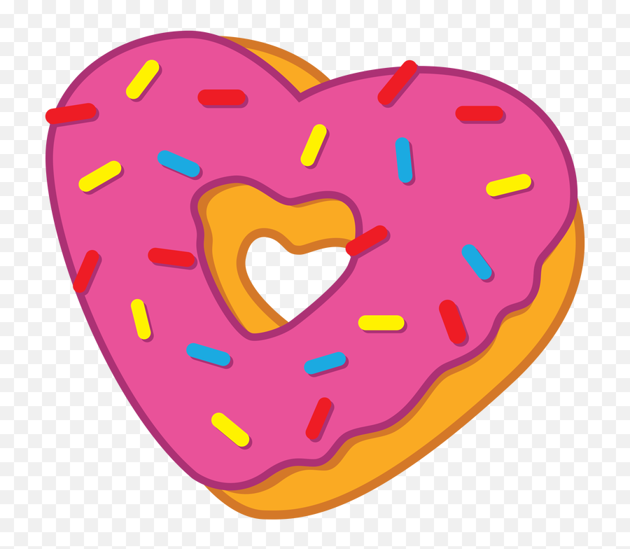 Download Heart Clipart Donut - Donut Heart Clipart Png,Heart Cartoon Png
