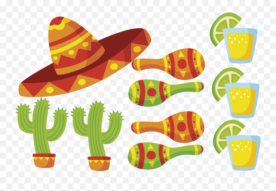 Fiesta Clipart Sombrero Transparent Free - Letreros Para Fiesta Mexicana Png,Sombrero Transparent