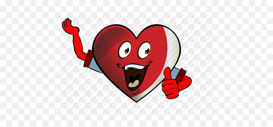 Emoji Heart Smiley Cartoon Face Icon - Happy Png,Cartoon Heart Png