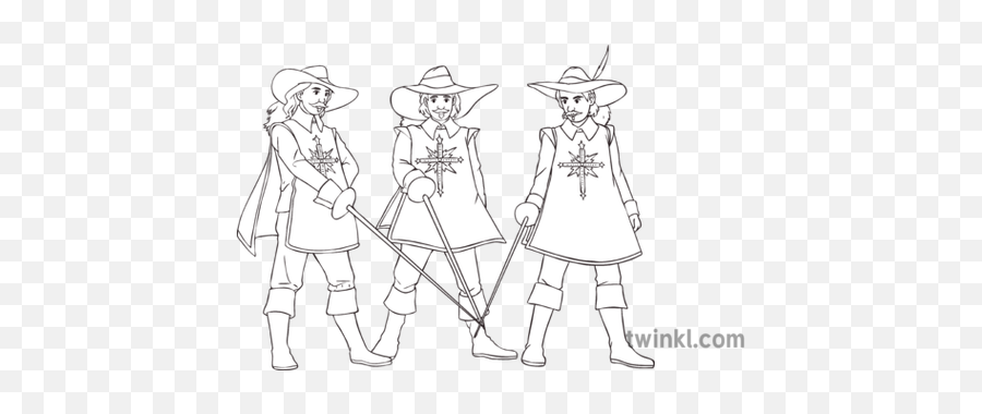 The Three Musketeers Ks3 Black And - Three Musketeers Black And White Png,3 Musketeers Logo