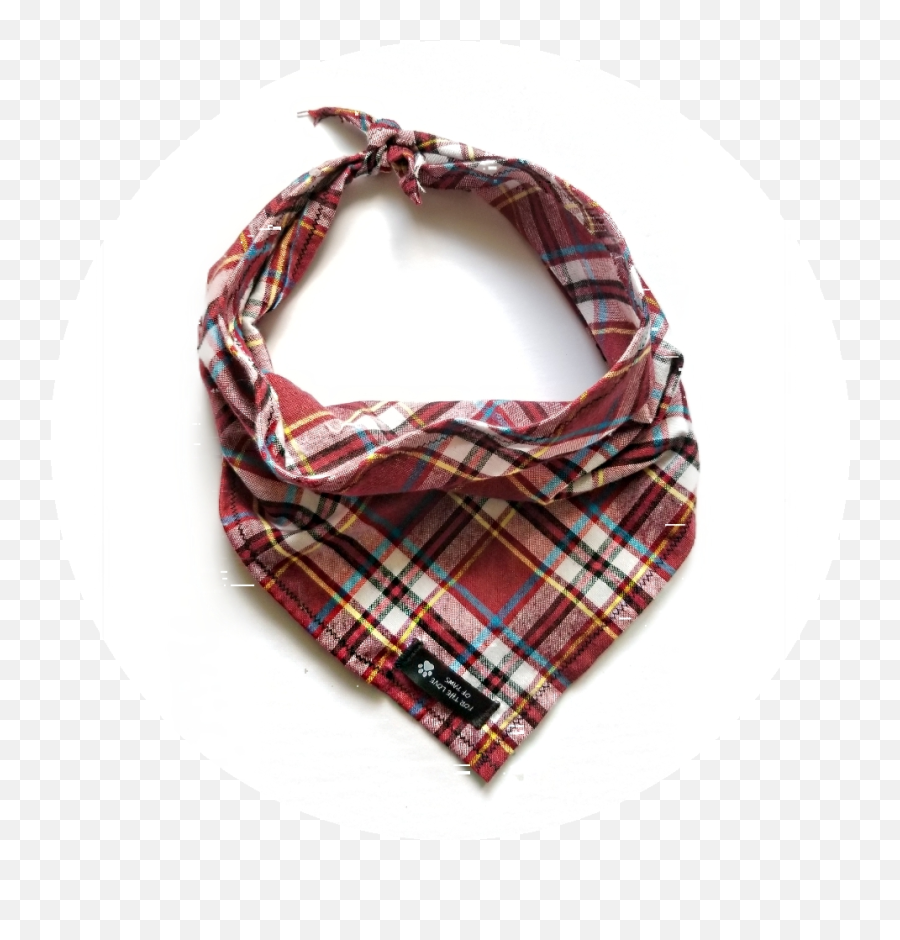 Burgundy Black And White Plaid Bandana - Solid Png,Black Bandana Png