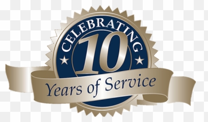 Mach 1 Pest Control And Lawn Service Certifications - 10 Years Work Anniversary png