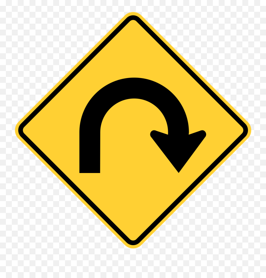 Traffic Signs - Hairpin Curve 12 X 18 Peelnstick Sign Street Weather Approved Sign Hairpin Curve Sign Png,Peel Smart Remote Icon