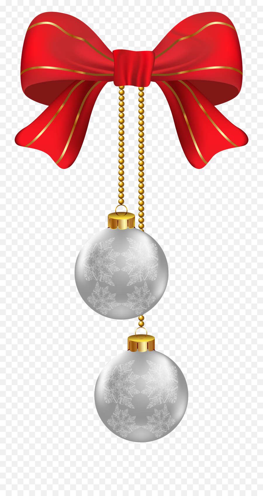Hanging Christmas Silver Ornaments Png - Transparent Background Christmas Png,Ornaments Png