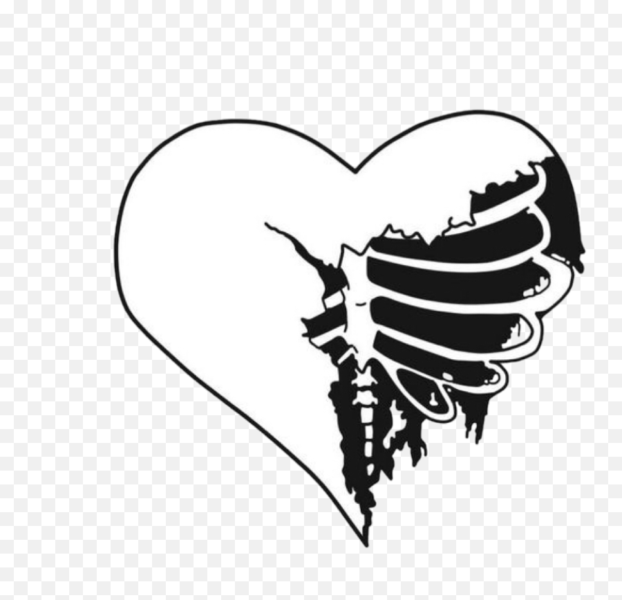 Emo Png - Broken Heart Sticker Picsart,Emo Png