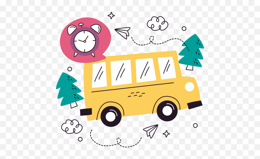 School Bus Stickers - Free Transport Stickers Language Png,How To Apply Icon Pack