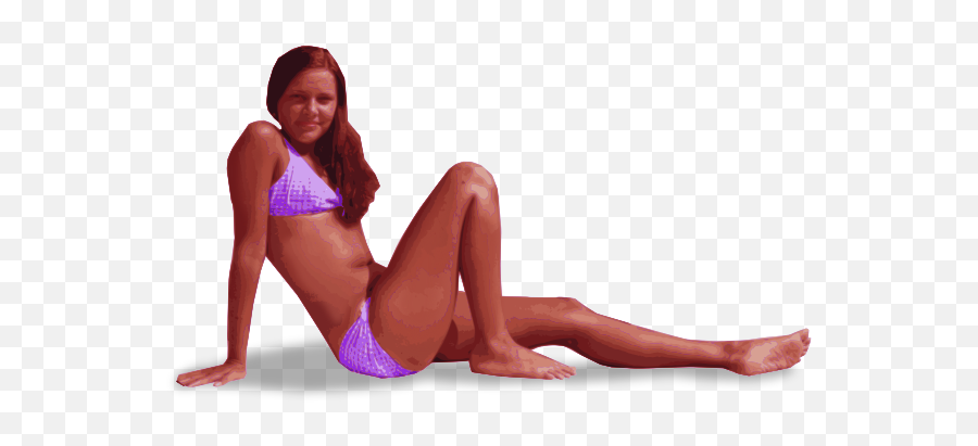 Purple Bikini Lady Free Svg - Girl Png,Bikini Model Png