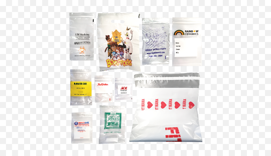 Custom Printed Ziplock Bags U0026 Poly Mailers Royalbagcom - Printed Ziplock Bags Png,Plastic Sack Side View Vector Icon