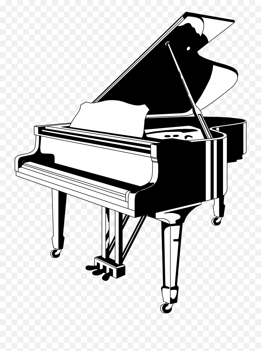 Music Clipart Piano - Piano Black And White Png,Piano Transparent