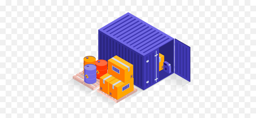 Warehouse Icon - Download In Colored Outline Style Logistics Png,Warehouse Icon