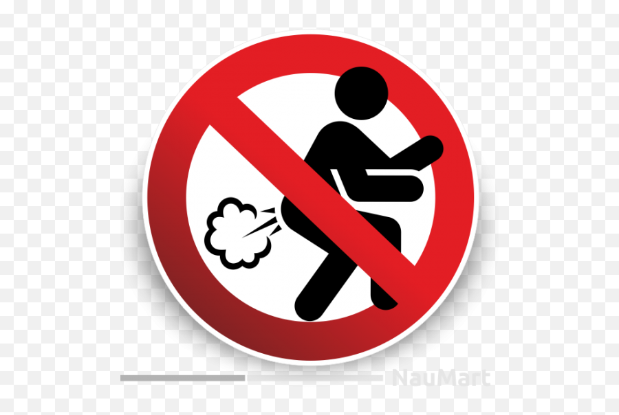 No Fart Prohibition Warning Funny Toilet Sign Sticker Decal - Green Park Png,Fart Png