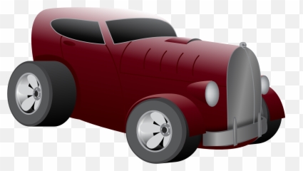 Vintage Red Car Clipart - Hot Rod png