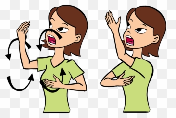 Yell - Asl Sign For Tall png