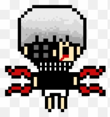 Minecraft Kaneki Pixel Art - Tokyo Ghoul png