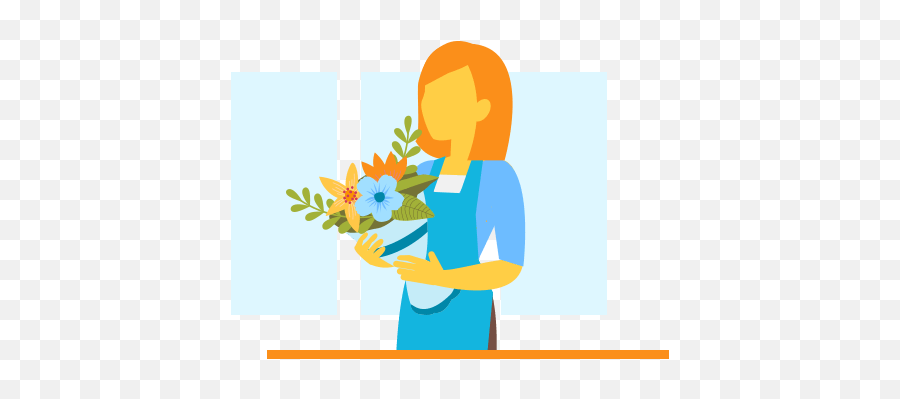 How To Sell Flowers Online 3dcart - Flower Seller Cartoon Png,Flower Cartoon Png