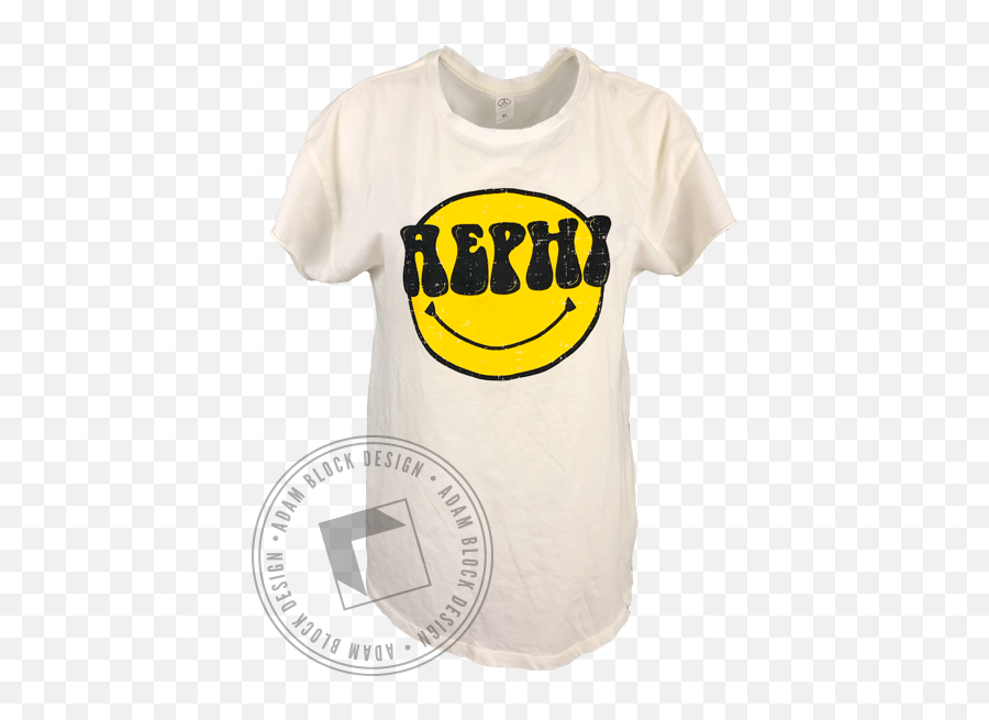 Alpha Epsilon Phi Smiley Face Vintage Tee Shirt - Adam Block Active Shirt Png,Smiley Face Png Transparent