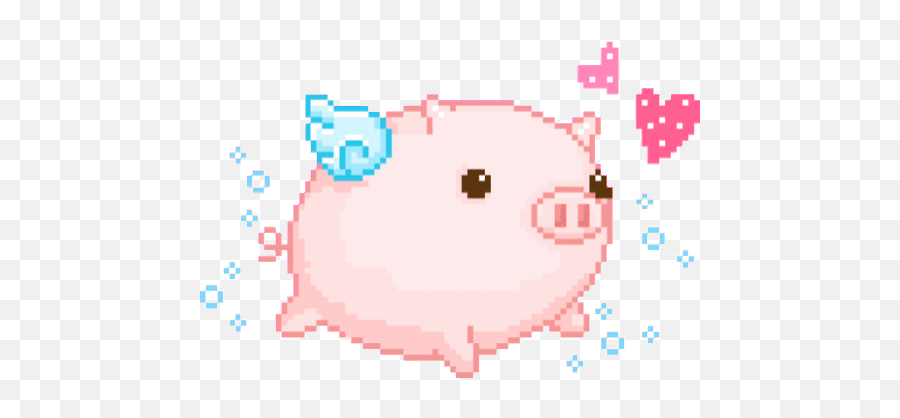 Kawaii Pixel Likeforlike Transparent Flying Pig Like4like Art Sticker Gif - Kawaii Pixel Gif Transparent Png,Pig Transparent