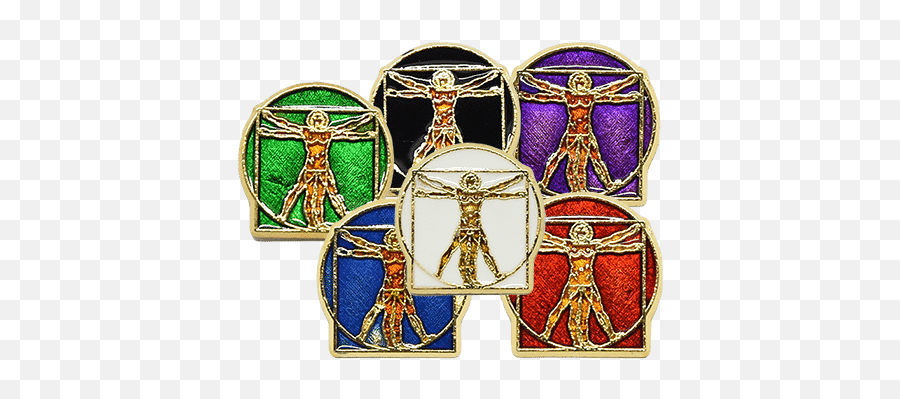 Pin The Vitruvian Man By Leonardo Da Vinci - Ginger Souvenirs Made In Italy Emblem Png,Vitruvian Man Png
