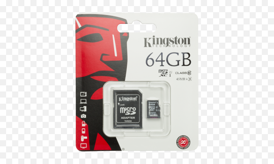 Kingston 64gb Micro Sd Sdxc Microsd Tf - Kingston 4gb Png,Sd Card Png