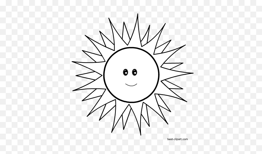 Black And White Smiling Hot Sun - Transparent Background Bp Png,Smiling Sun Png